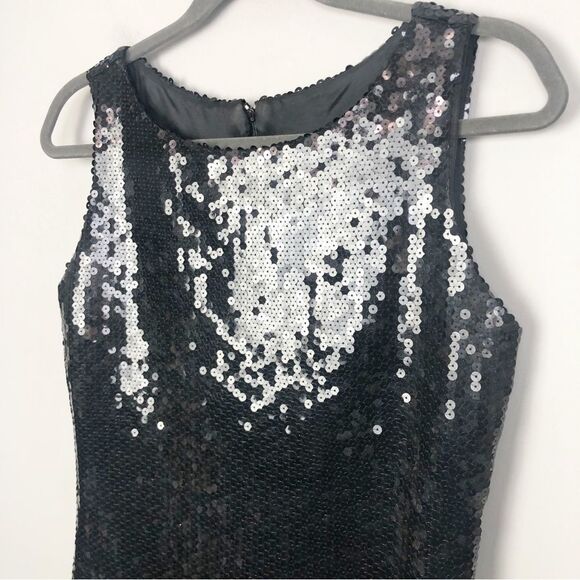 JEANETTE KASTENBERG | VINTAGE Black Fully Sequin Shift Dress Women’s Size 8 - Picture 2 of 9